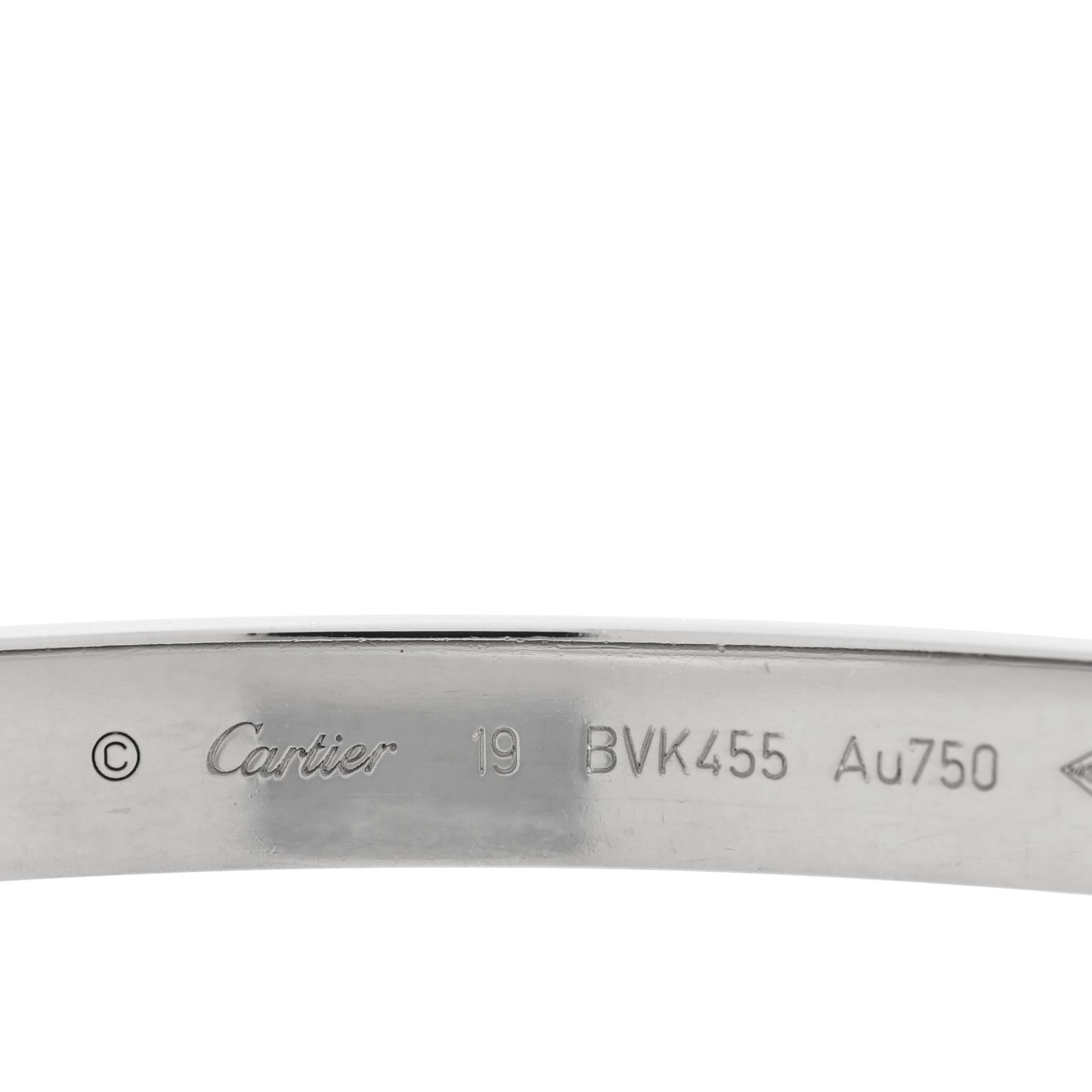 18K White Gold LOVE Bracelet 19