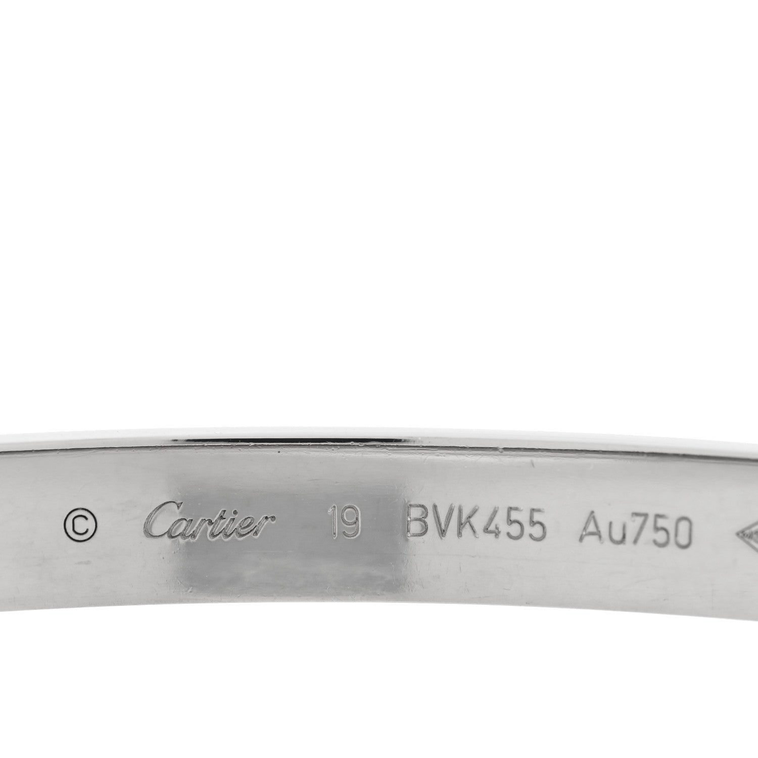 Cartier 18K White Gold LOVE Bracelet 19 3 of 7