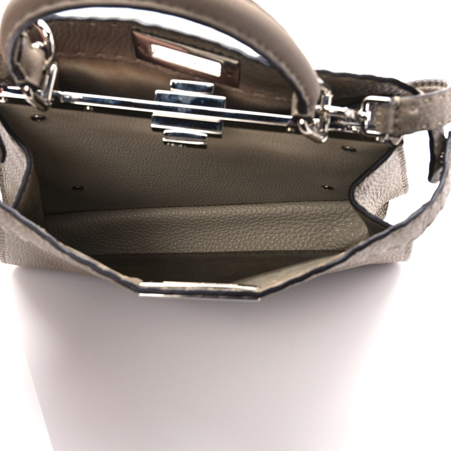 Cuoio Romano Selleria Chamois Medium Peekaboo I SEE U Satchel Corda Camelia Cipria