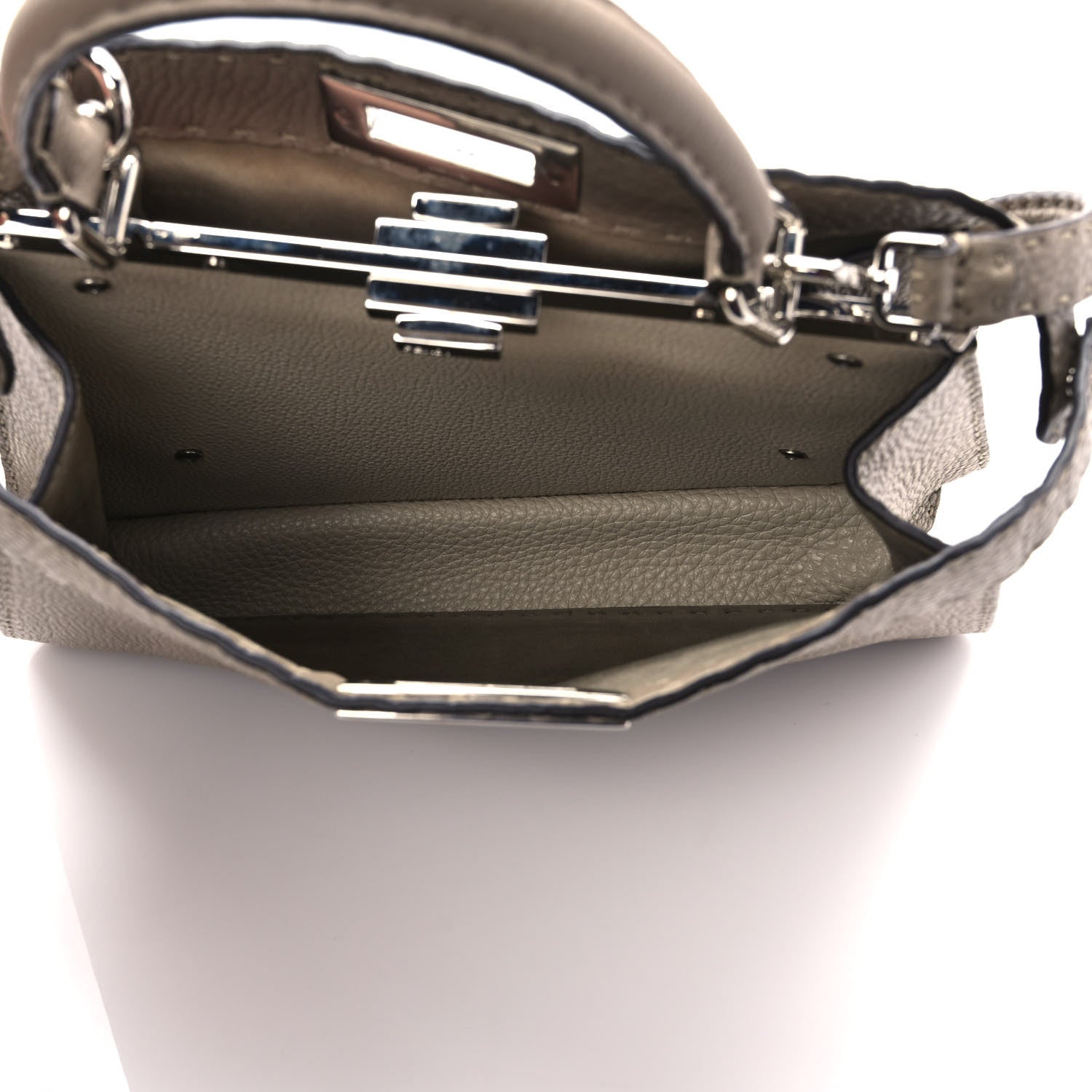 Fendi Cuoio Romano Selleria Chamois Medium Peekaboo I SEE U Satchel Corda Camelia Cipria 5 of 8