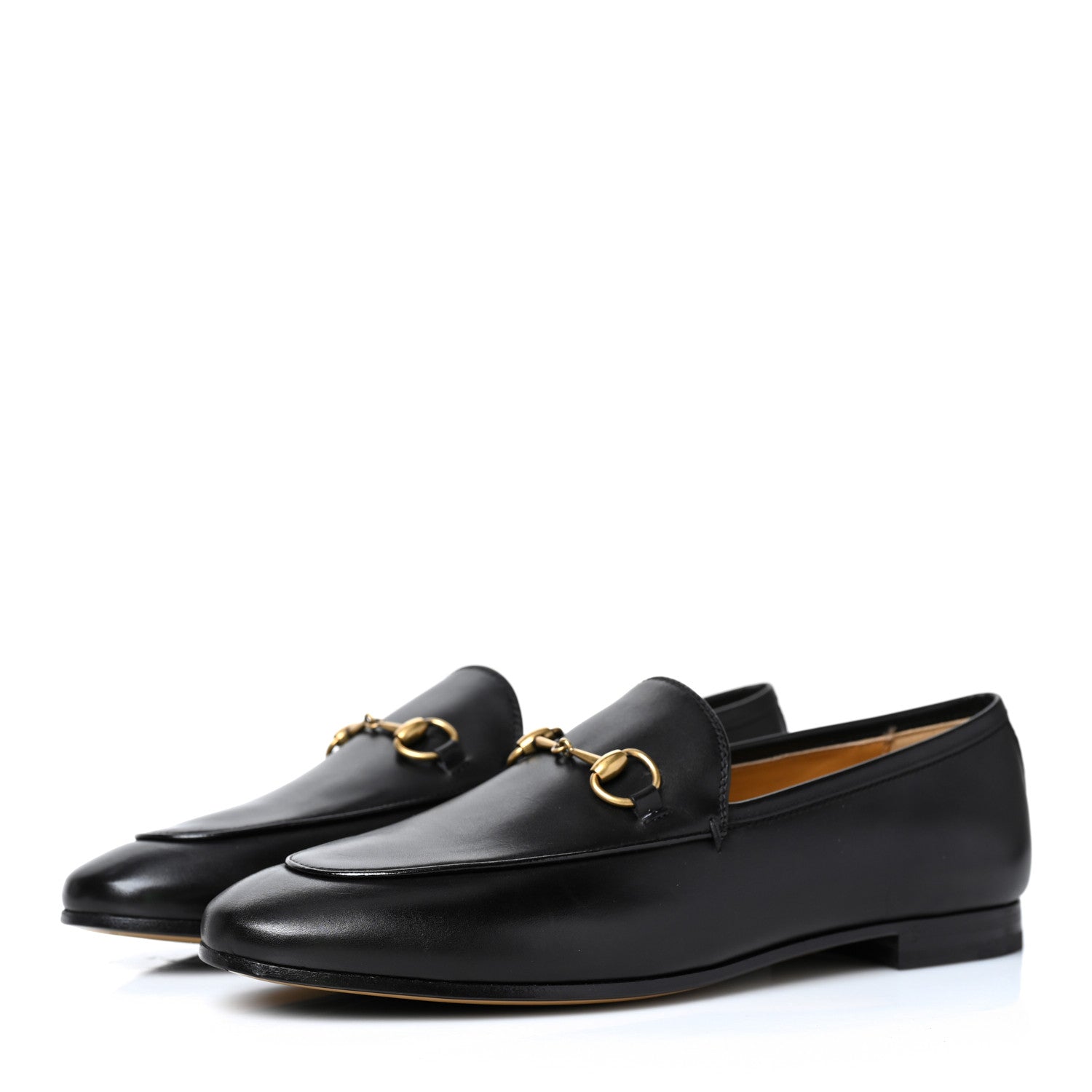 Gucci Calfskin Womens Jordaan Loafers 38 Black 3 of 8