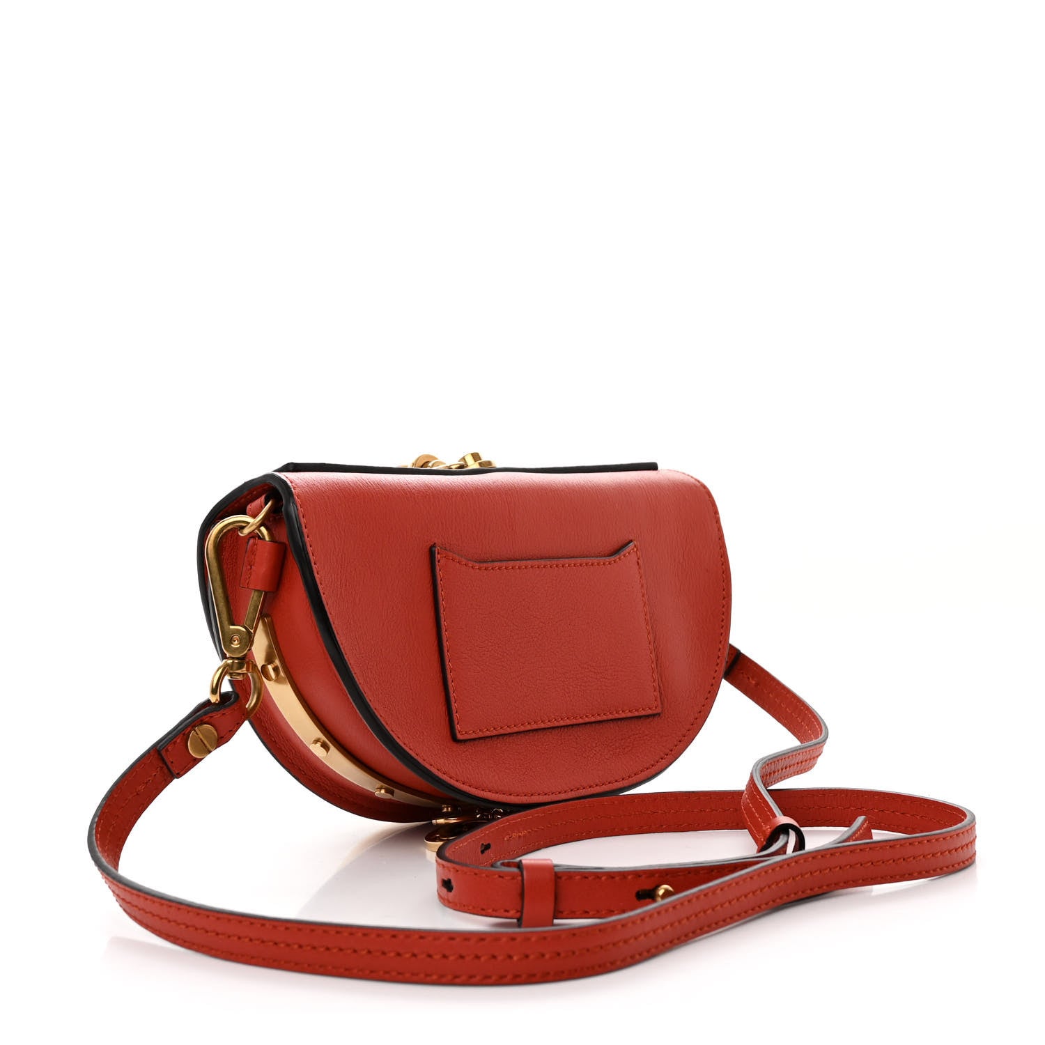 Chloe Calfskin Small Nile Bracelet Minaudiere Bag Earthy Red 3 of 11