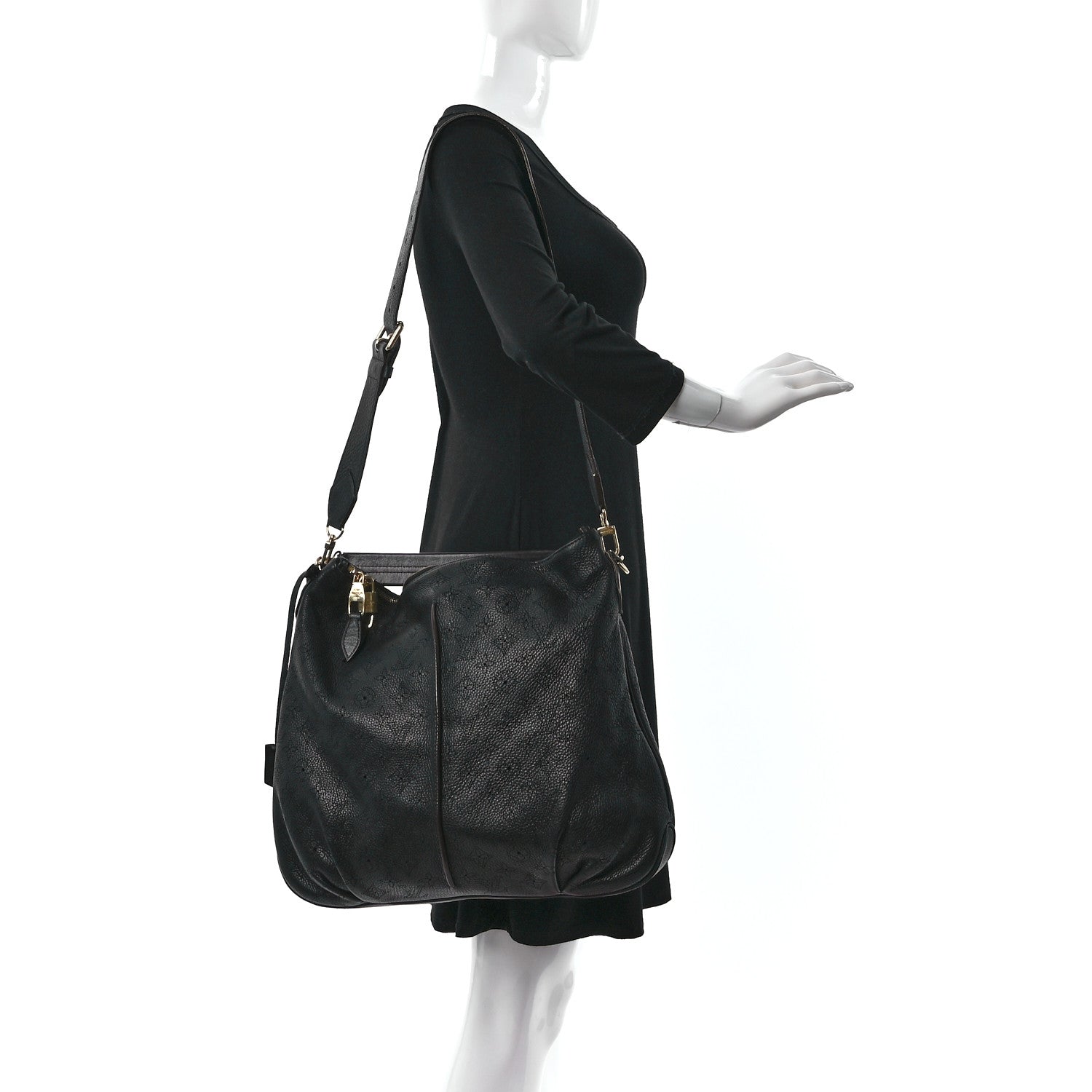 Louis Vuitton Mahina Selene MM Black 2 of 8