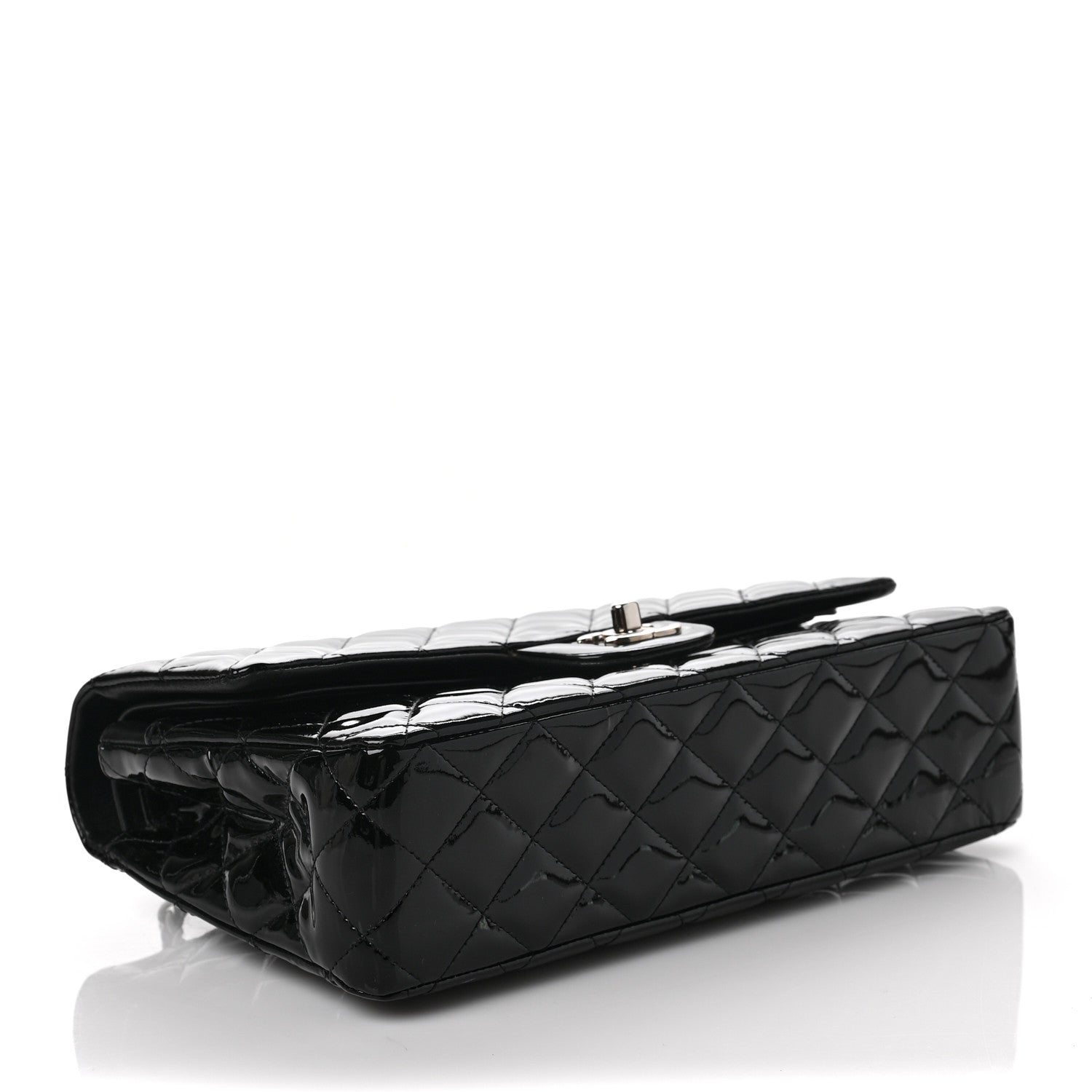 Chanel Patent Quilted Medium Double Flap Black 4 of 10