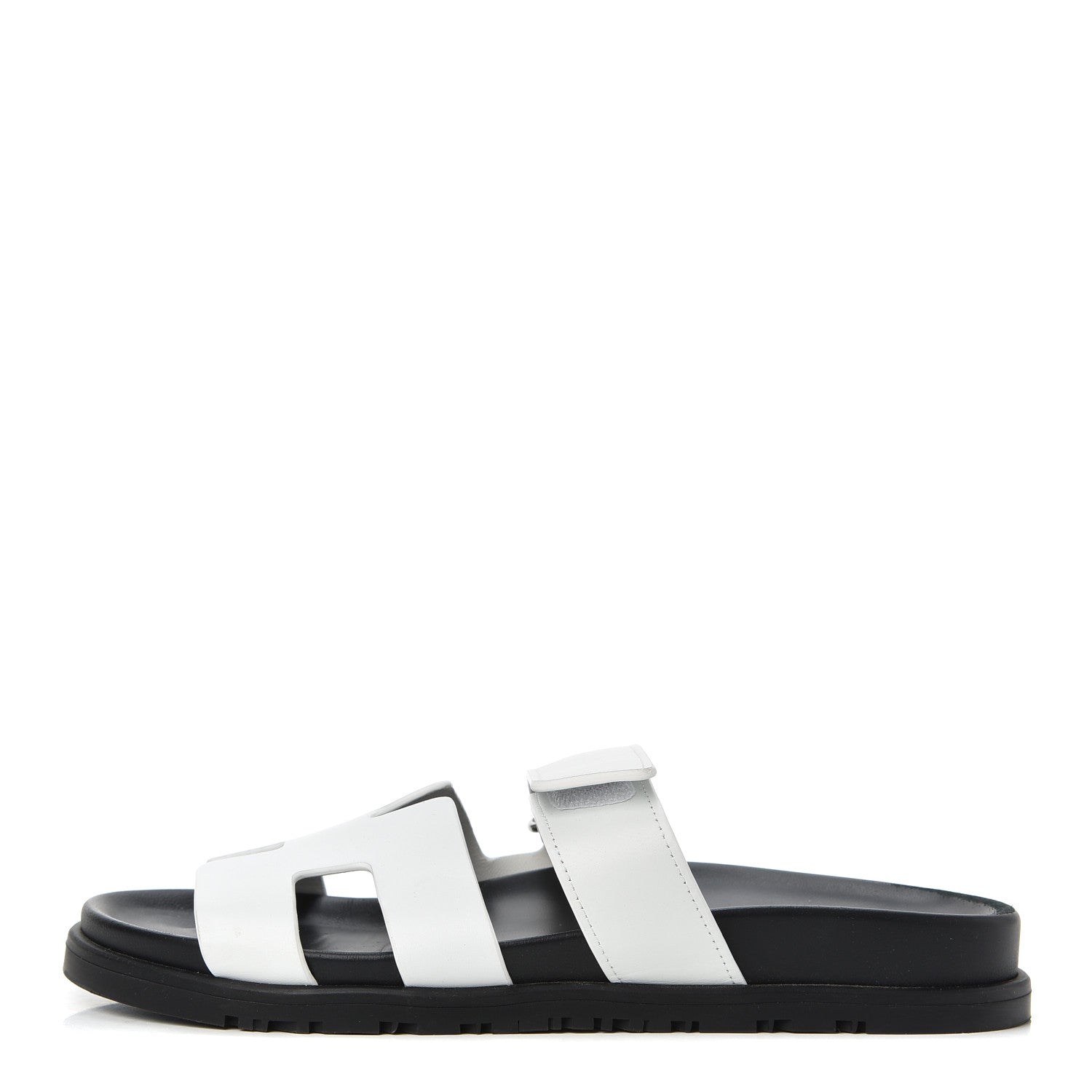 Hermes Calfskin Womens Chypre Sandals 38 White 1 of 11