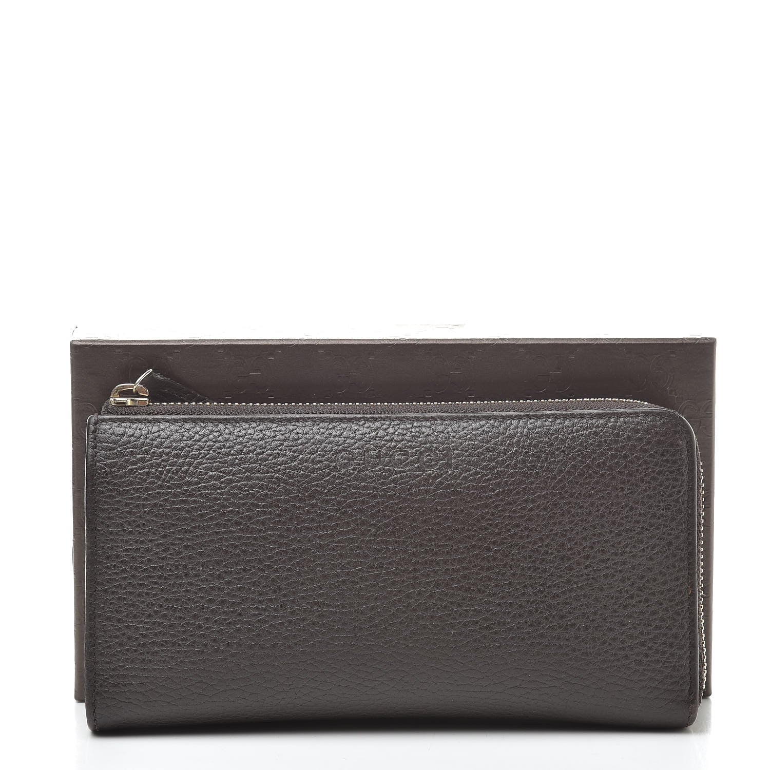 Gucci Pebbled Calfskin Donna Long Wallet Grey Field 9 of 9