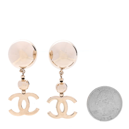 Chanel Metal CC Drop Earrings Gold 2 of 4