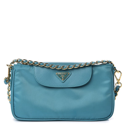 Prada Tessuto Nylon Saffiano Crossbody Bag Turchese 1 of 10