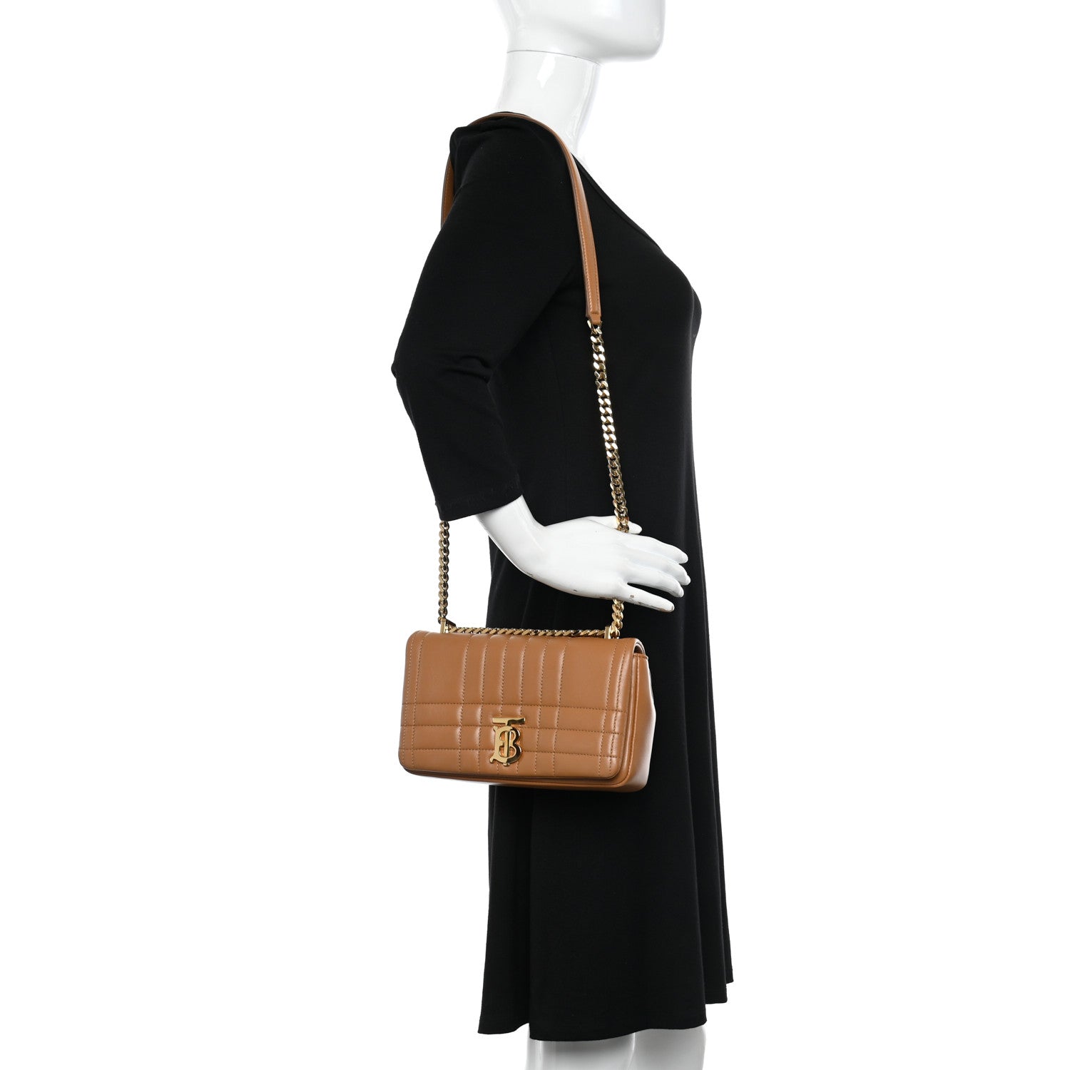 Burberry Lambskin Quilted Small Lola Bag Maple Brown 2 of 9