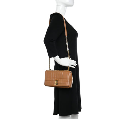 Burberry Lambskin Quilted Small Lola Bag Maple Brown 2 of 9