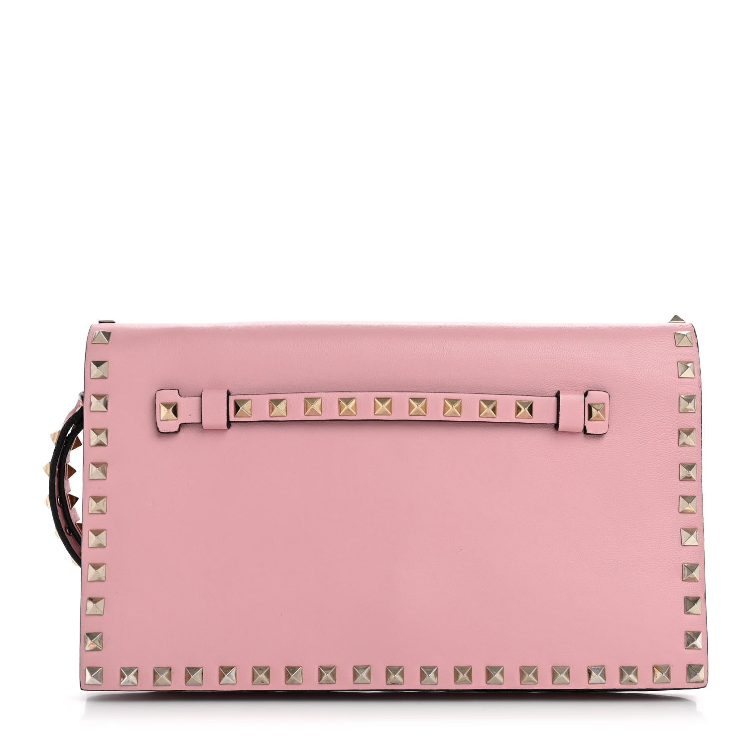 Valentino Garavani Nappa Rockstud Wristlet Clutch Water Rose 1 of 23