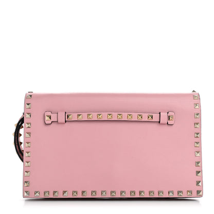 Valentino Garavani Nappa Rockstud Wristlet Clutch Water Rose 1 of 23
