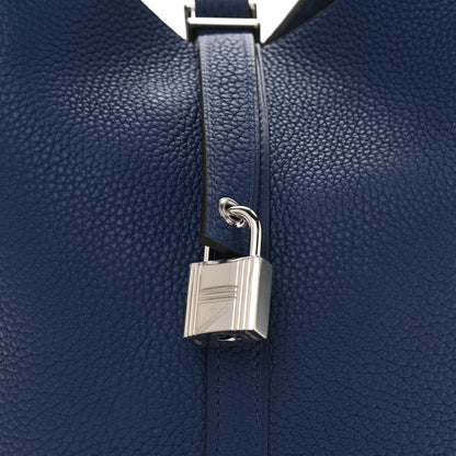 Hermes Taurillon Clemence Picotin Lock 18 PM Bleu Saphir 8 of 10