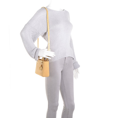 Christian Dior Suede Diorissimo Mini Lady Dior Gold 2 of 8