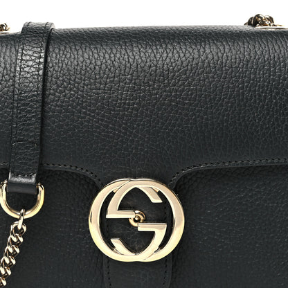 Gucci Dollar Calfskin Small Interlocking G Shoulder Bag Black 8 of 10