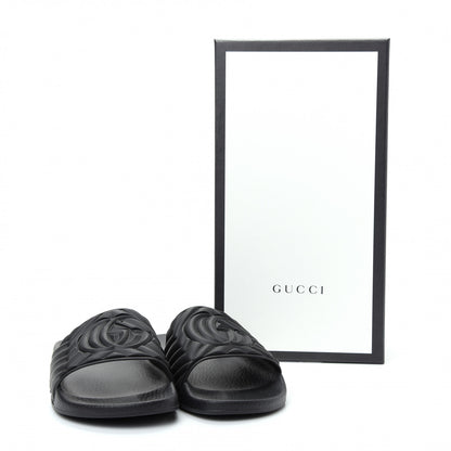 Gucci Rubber Matelasse Womens Slide Sandals 37 Black 11 of 11