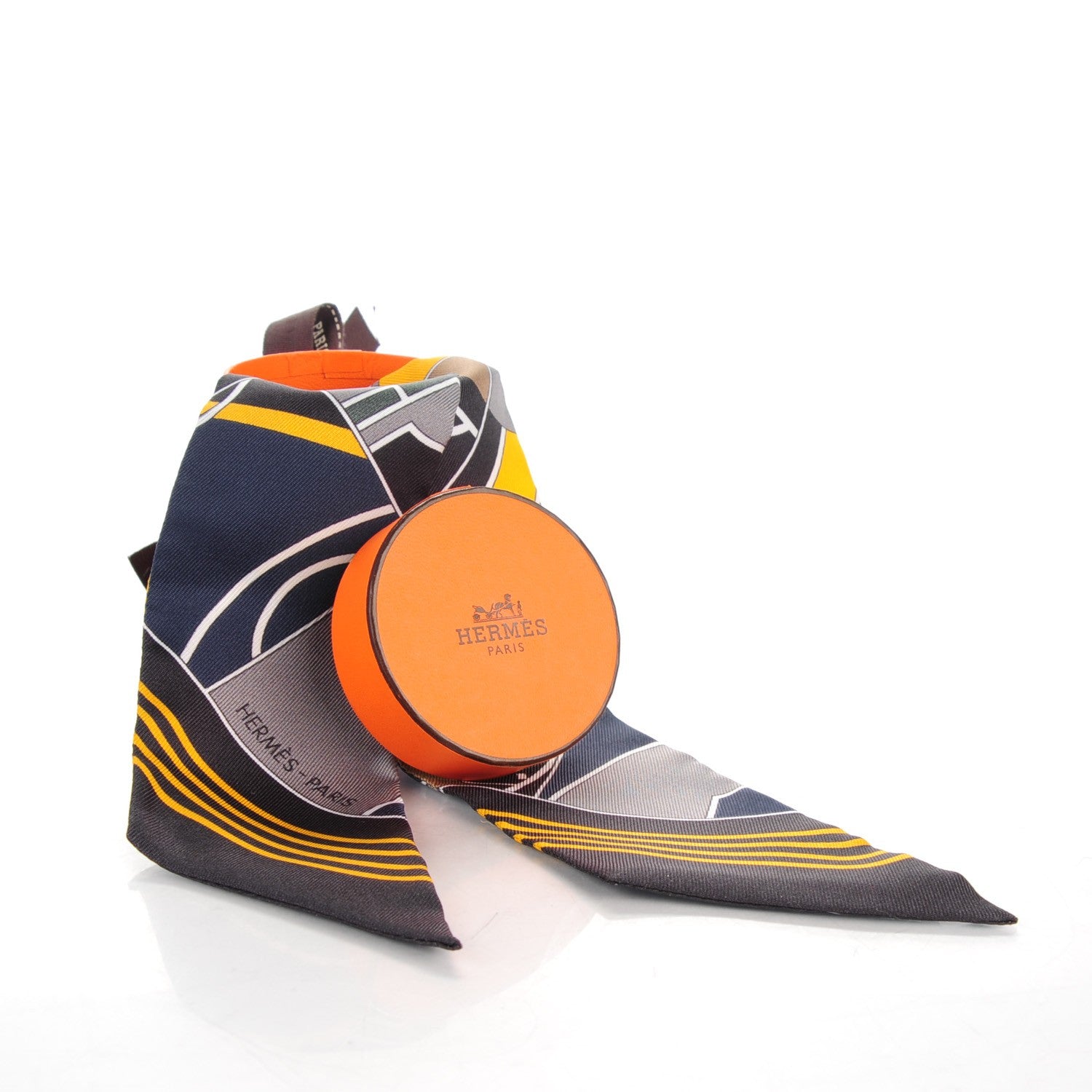 Hermes Silk Sport Twilly Black Juane Vif Caban 6 of 6