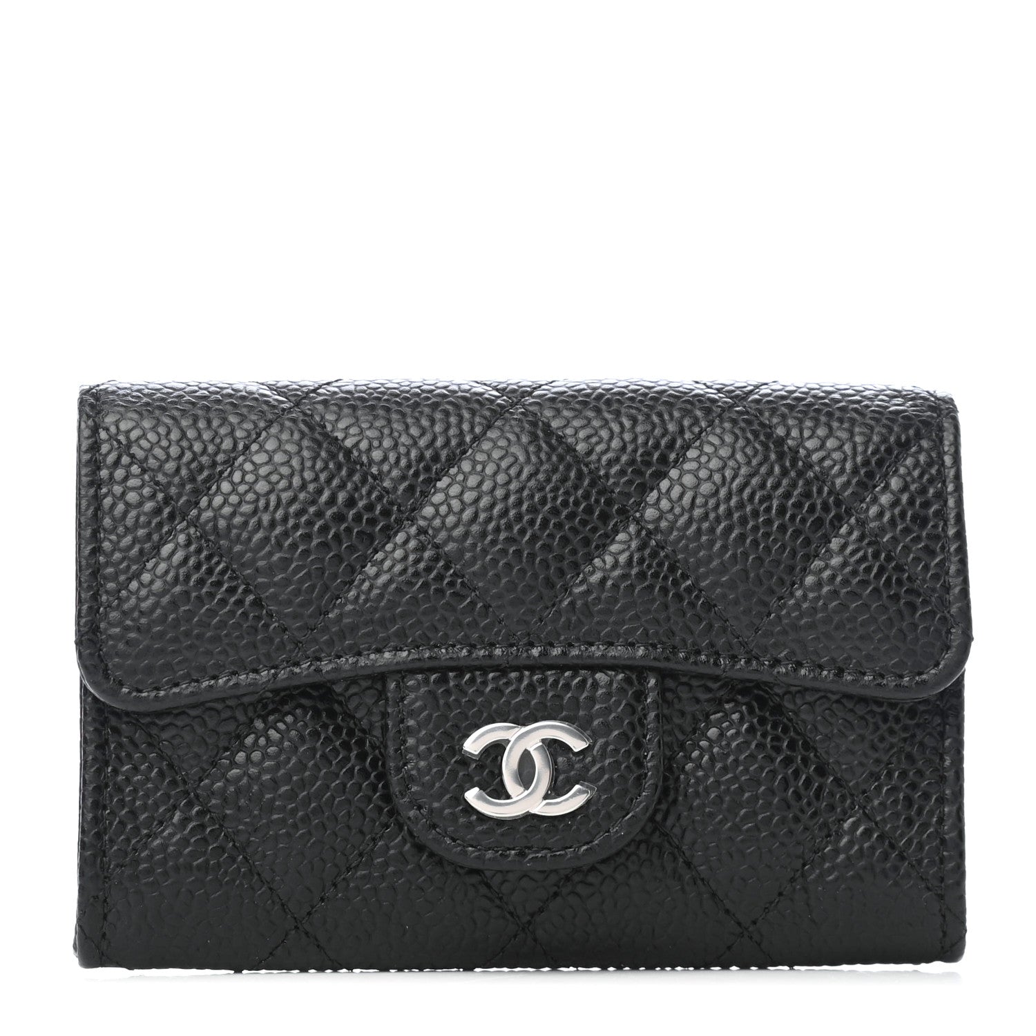 Chanel Caviar Quilted Flap Card Holder Black 1 of 9