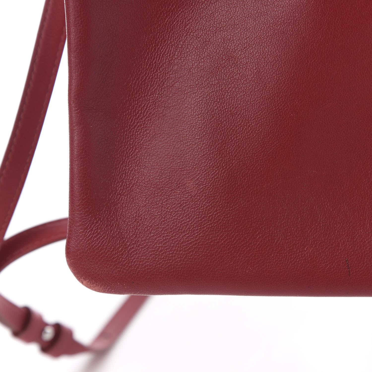 Celine Lambskin Small Trio Crossbody Bag Red 10 of 13