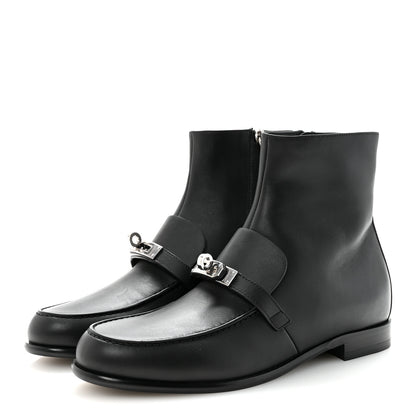 Hermes Calfskin Kelsey Ankle Boots 38.5 Black 4 of 9