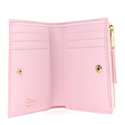 Christian Dior Lambskin Cannage Trianon Dahlia Wallet Rose Songe 5 of 9