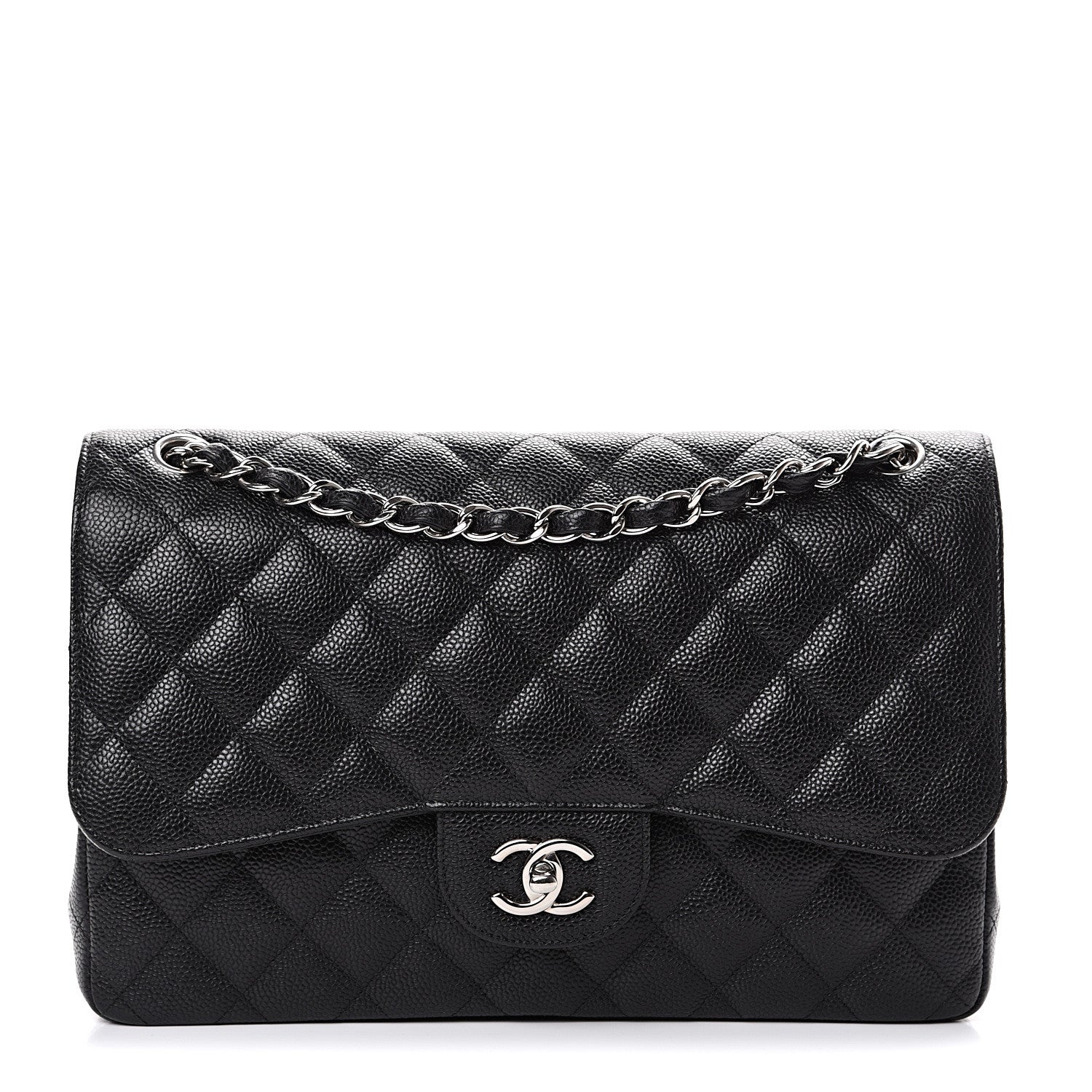 Chanel Caviar Quilted Jumbo Double Flap Black 1 of 9