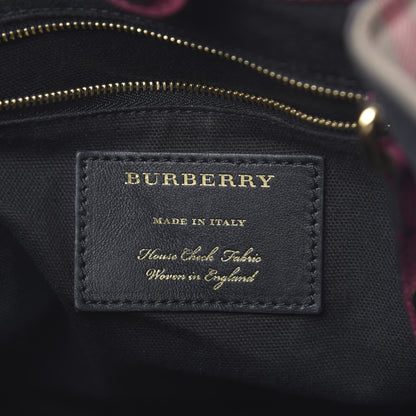Burberry Grainy Calfskin House Check Small Canterbury Tote Berry Pink 6 of 13
