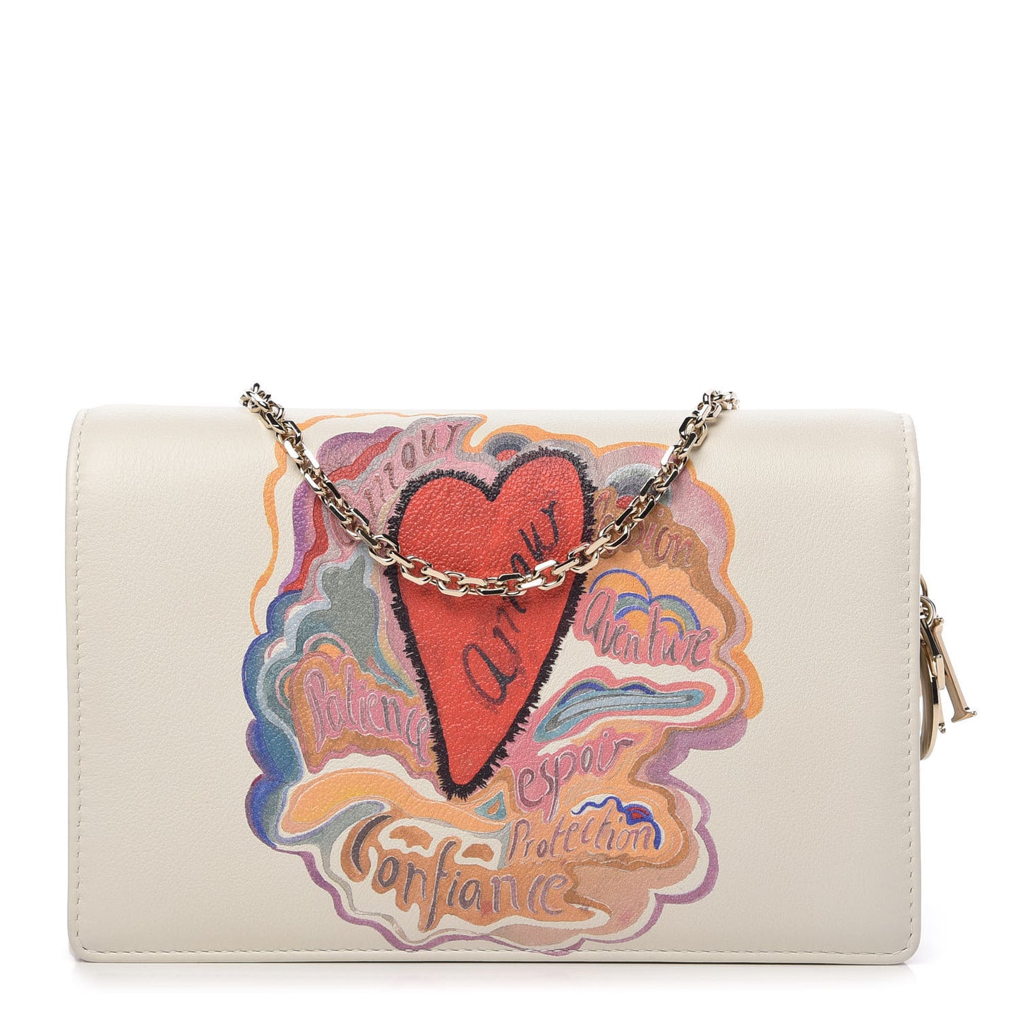 Calfskin Amour Wallet On Chain Multicolor