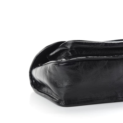 Saint Laurent Crinkled Calfskin Matelasse Monogram Baby Niki Chain Satchel Black 5 of 8
