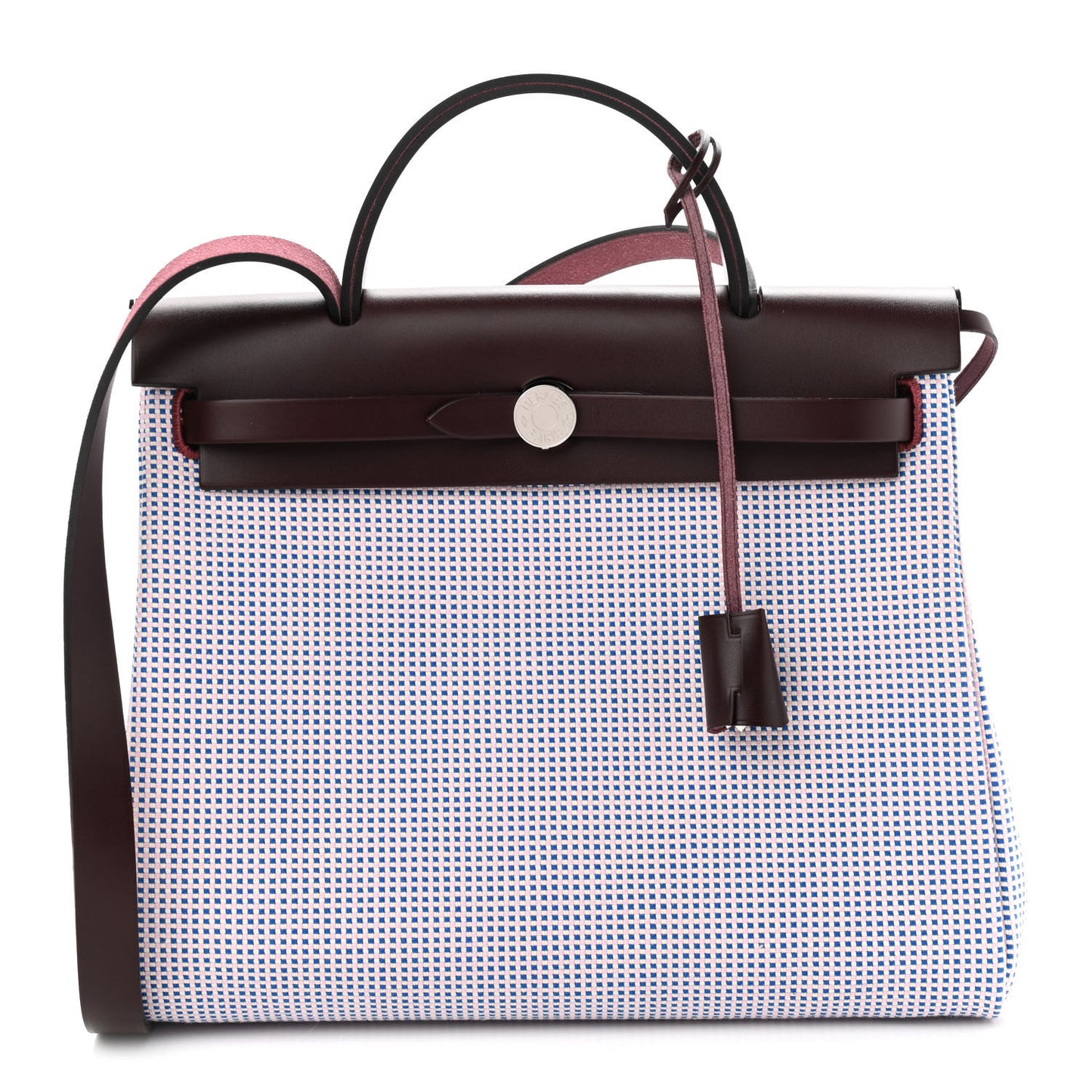 Criss Viking Vache Hunter Herbag Zip Retourne 31 PM Ecru Mauve Bleu Billard Rouge Sellier