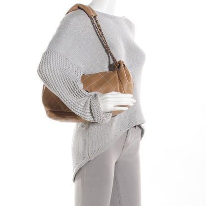 Chanel Lambskin Diamond Stitched Accordion Flap Beige 2 of 7