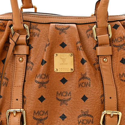 MCM Visetos Boston Bag Cognac 8 of 13