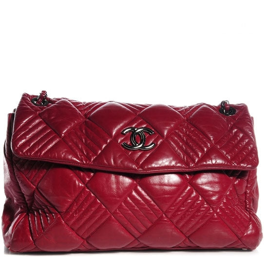 Lambskin In And Out Maxi Flap Red