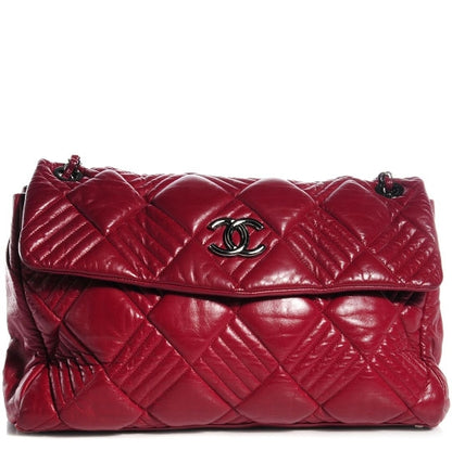 Chanel Lambskin In And Out Maxi Flap Red 1 of 7