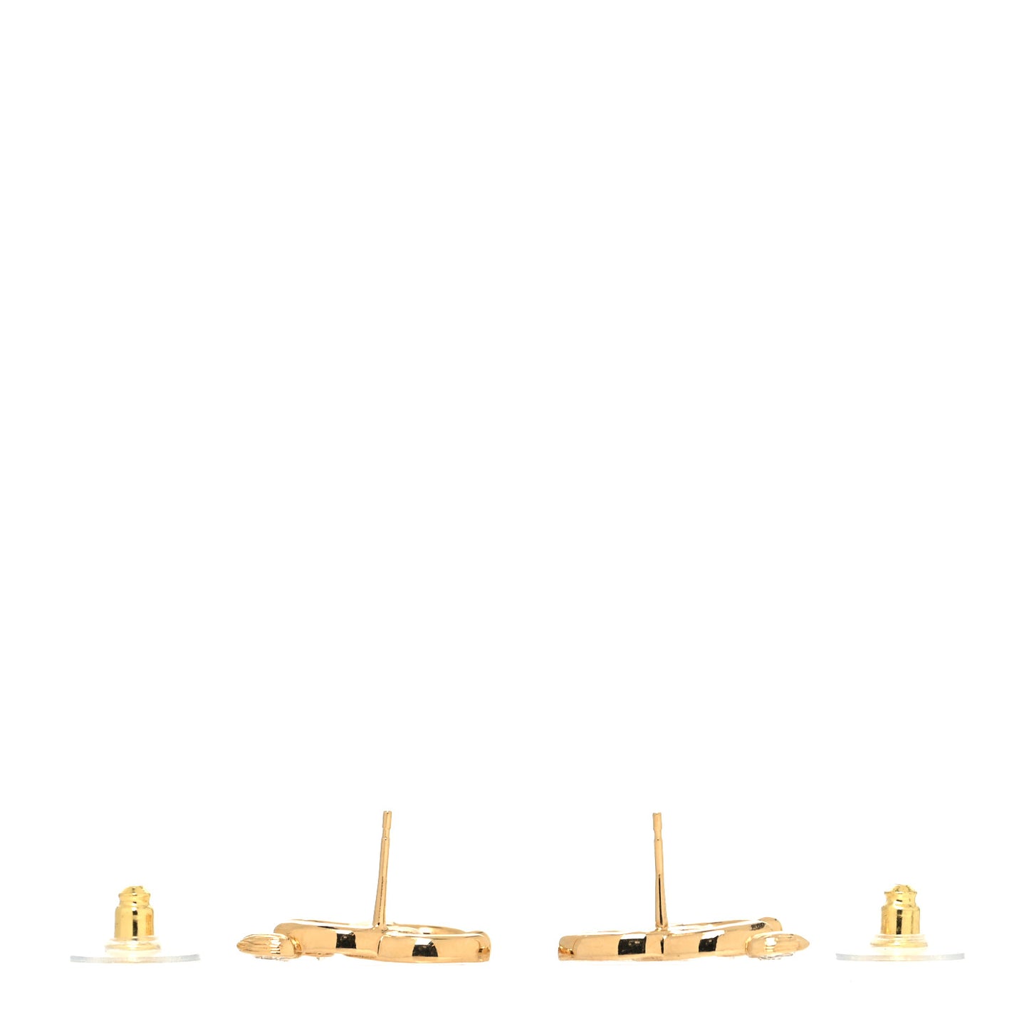 Crystal Wheat CC Earrings Gold