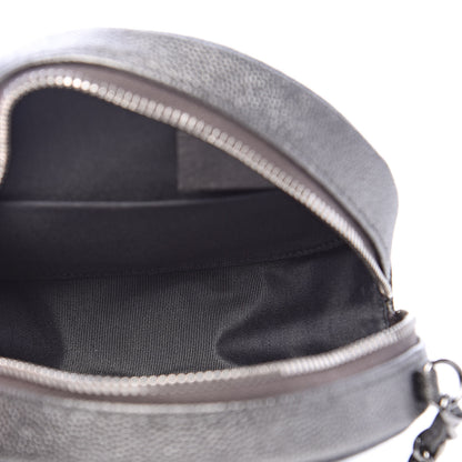Chanel Metallic Caviar Quilted Round Filigree Crossbody Dark Silver 5 of 11