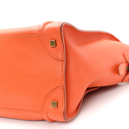 Celine Smooth Calfskin Mini Luggage Orange 8 of 10
