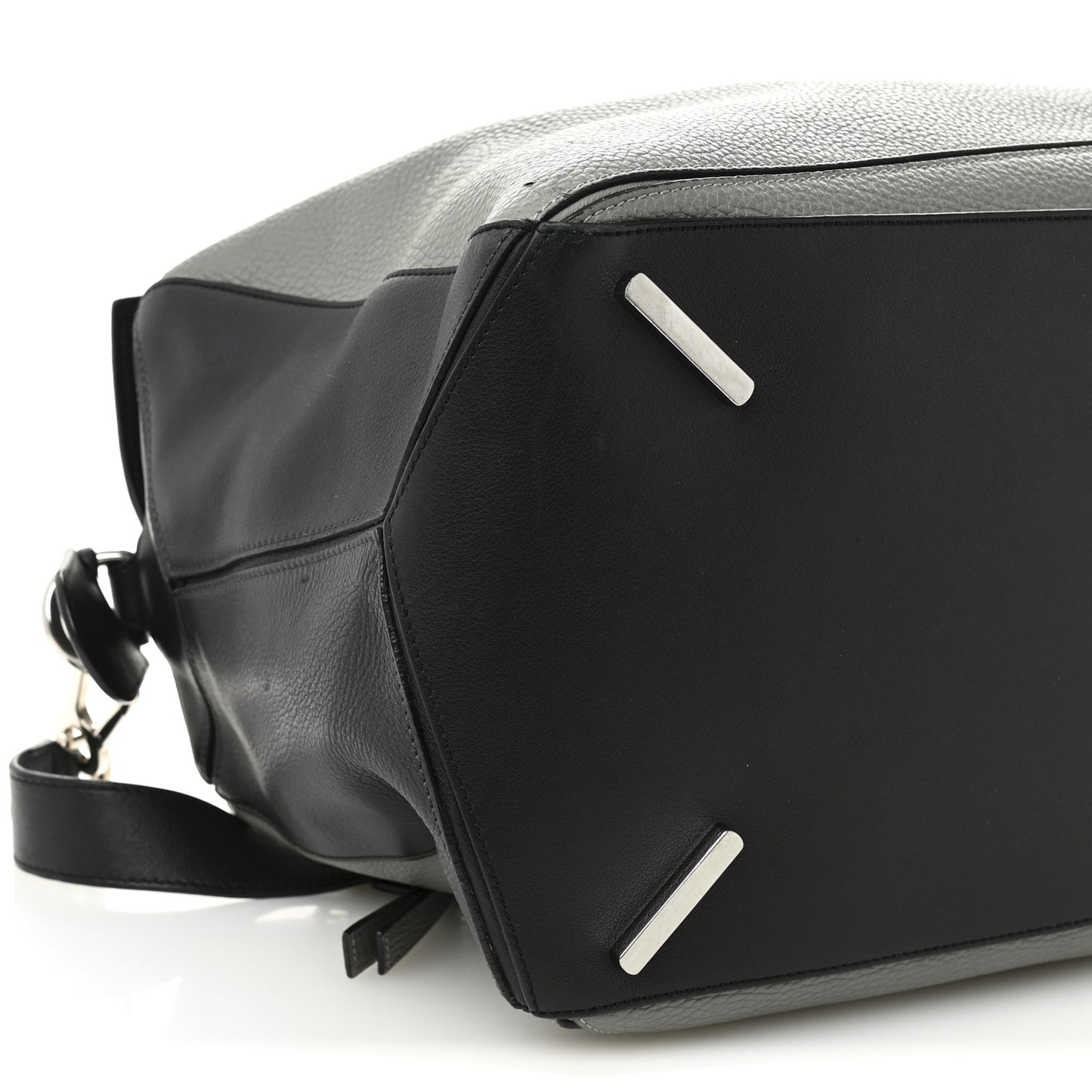 Calfskin XL Puzzle Bag Grey Black