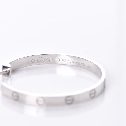 Cartier 18K White Gold Large LOVE Hoop Earrings 6 of 9