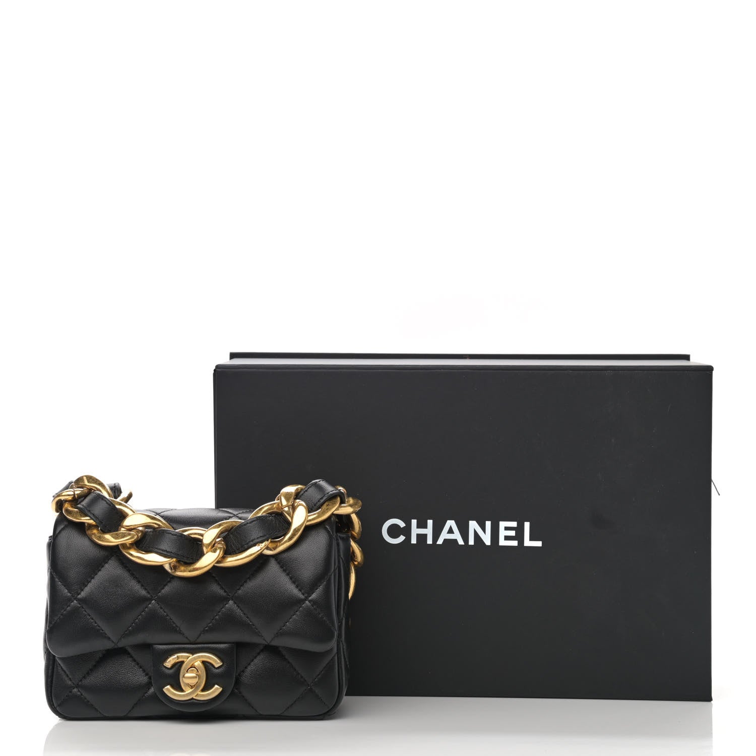 Chanel Lambskin Quilted Mini Funky Town Flap Black 11 of 11