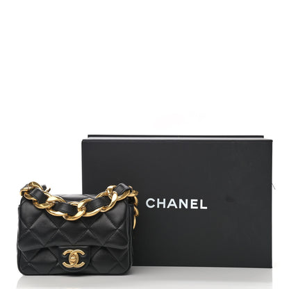 Chanel Lambskin Quilted Mini Funky Town Flap Black 11 of 11