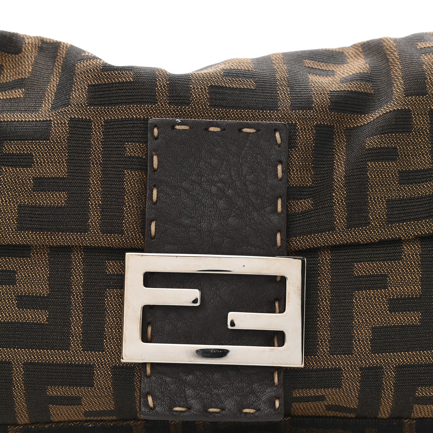 Fendi Zucca Cuoio Romano Baguette Tobacco Moro 7 of 11