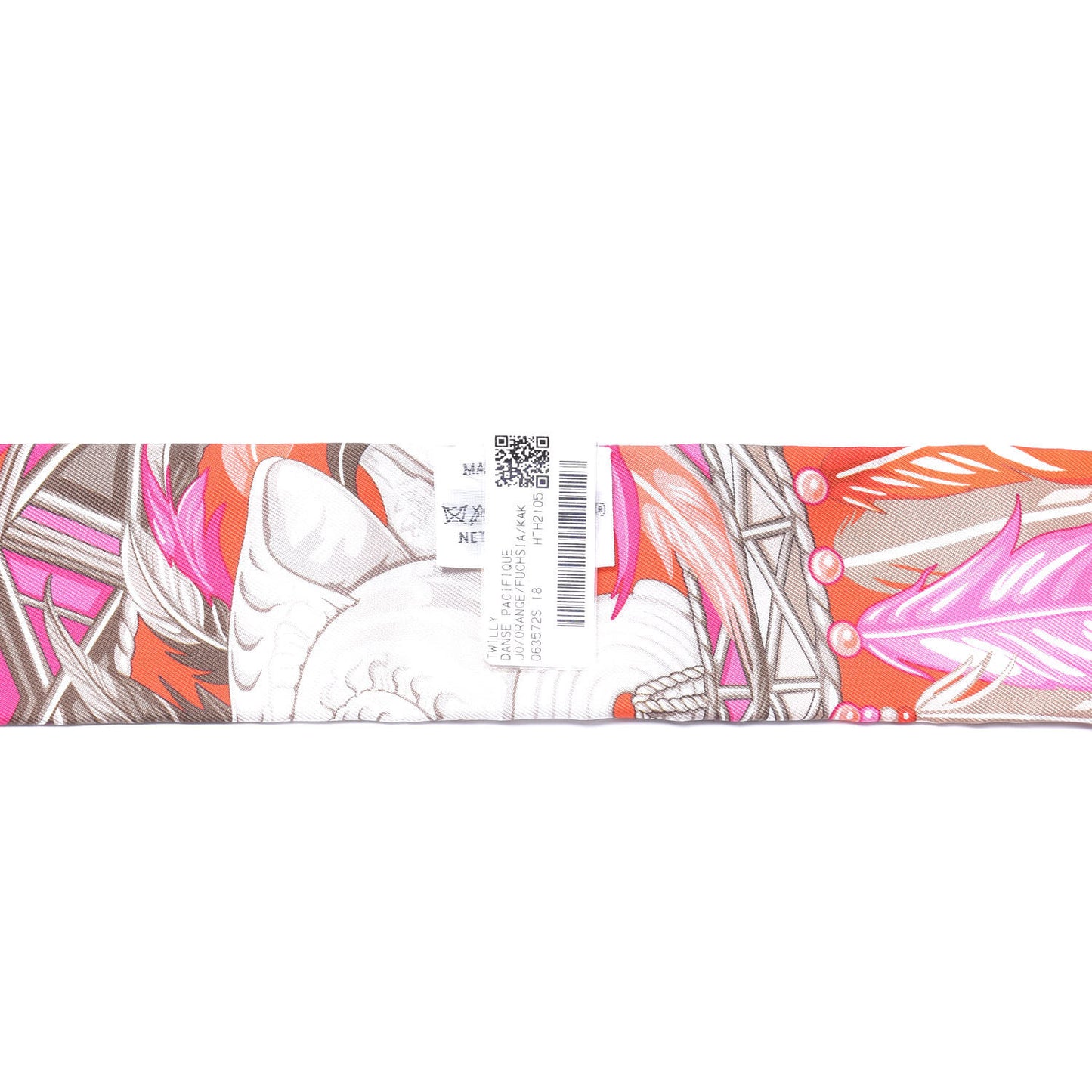 Silk La Danse Pacifique Twilly Orange Fuchsia Kaki