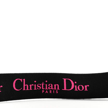 Christian Dior Canvas Embroidered Shoulder Strap Fuchsia Bleu 3 of 5