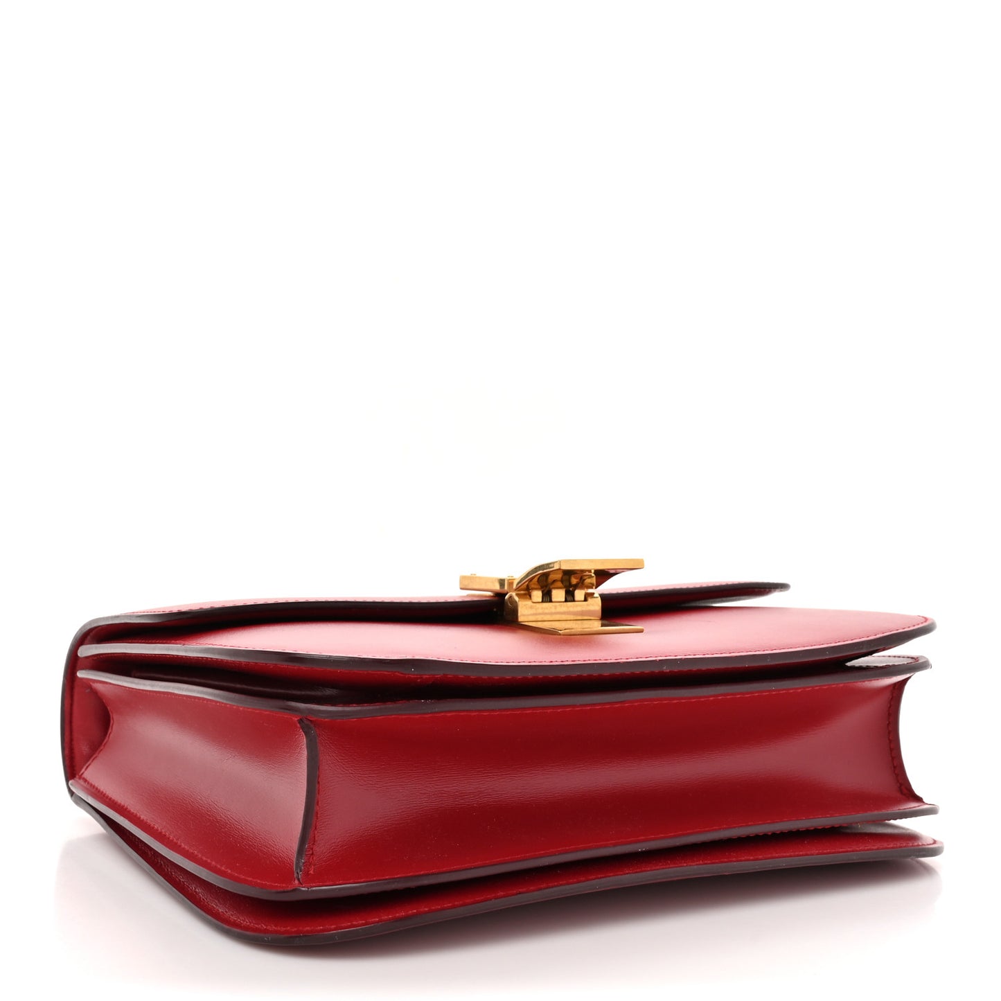 Box Calfskin Medium Classic Box Flap Bag Red