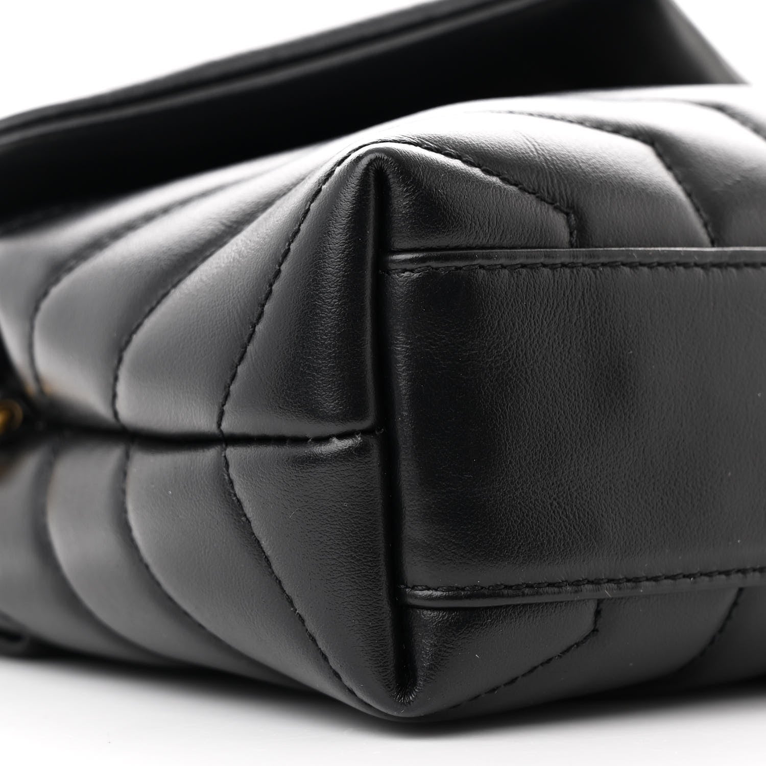 Saint Laurent Calfskin Y Quilted Monogram Toy Loulou Crossbody Bag Black 10 of 13