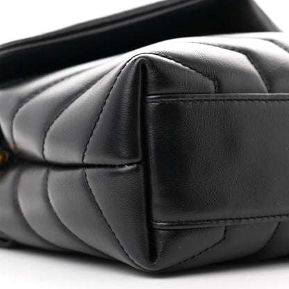 Saint Laurent Calfskin Y Quilted Monogram Toy Loulou Crossbody Bag Black 10 of 13
