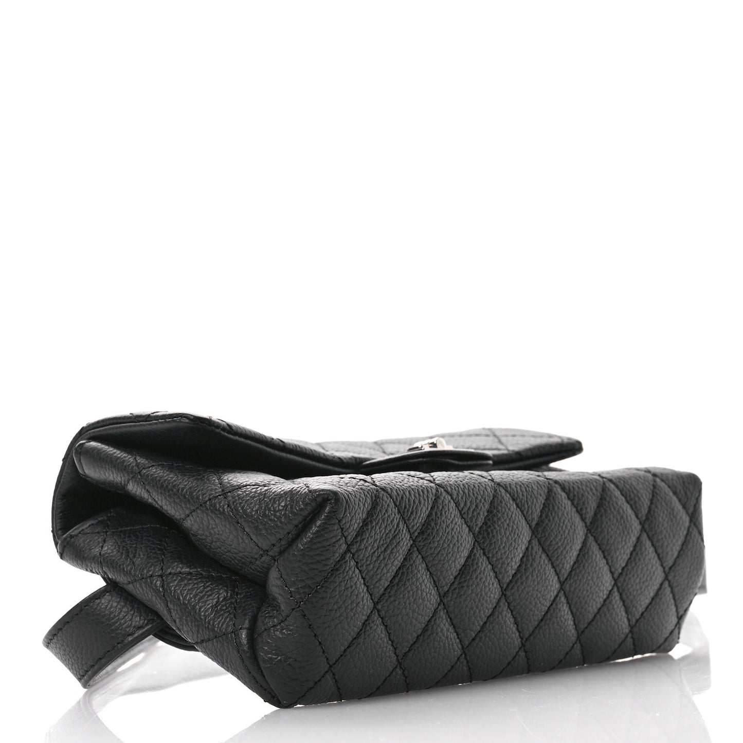 Grained Calfskin Quilted 2.55 Reissue Flap Belt Bag Clutch  Black