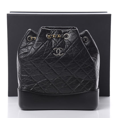Chanel Aged Calfskin Quilted Small Gabrielle Backpack Black 10 of 10