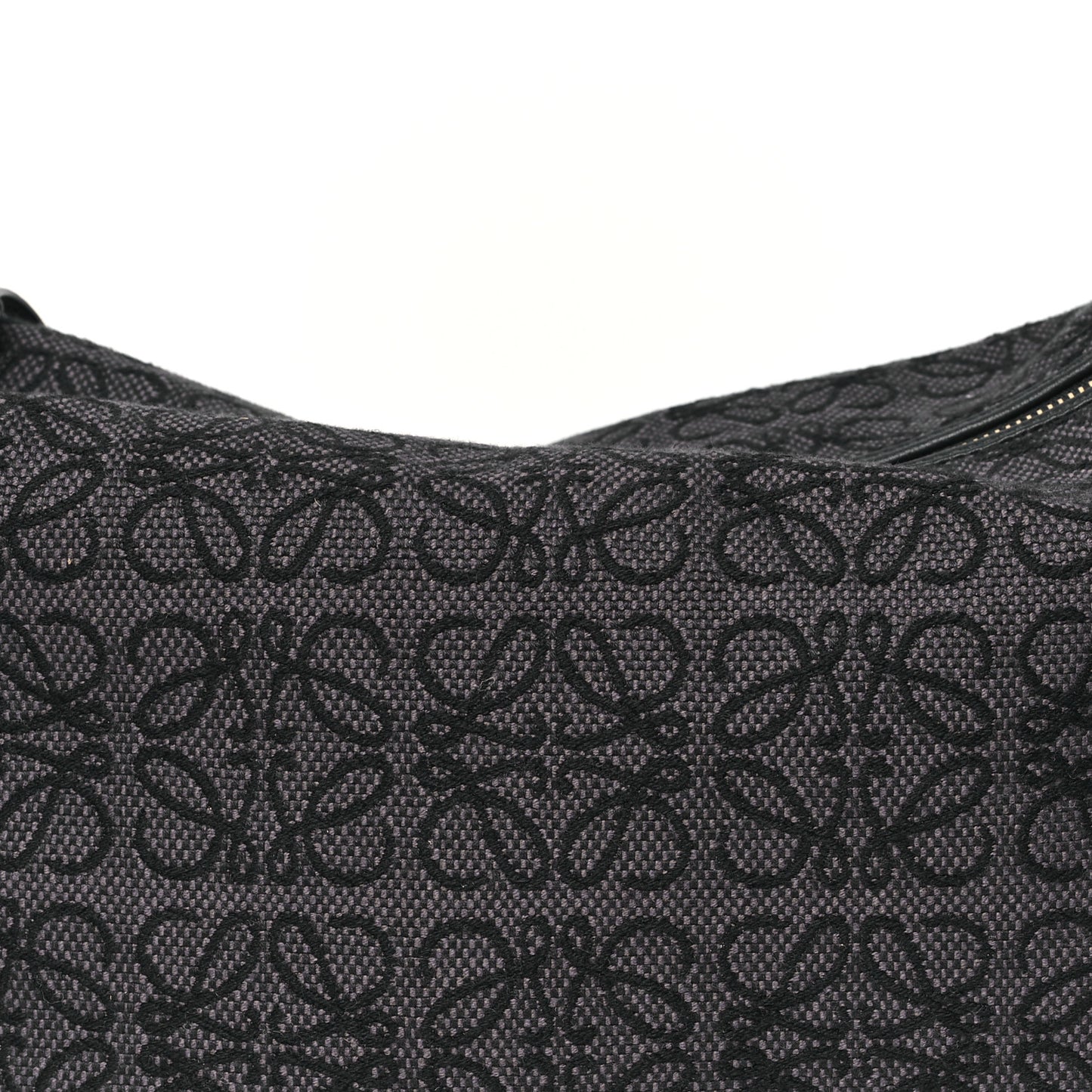 Jacquard Anagram Calfskin Medium Cubi Bag Anthracite Black